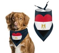 I Love Egypt Dog Bandanas Cute Triangle Bibs Washable Cats Dogs Neckerchief Pet Scarf