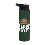 I Love Egypt Pharaoh Enthusiast Design Stainless Steel Insulated Water Bottle