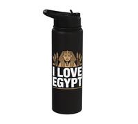 I Love Egypt Pharaoh Enthusiast Design Stainless Steel Insulated Water Bottle