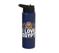I Love Egypt Pharaoh Enthusiast Design Stainless Steel Insulated Water Bottle