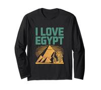 I Love Egypt Pyramids Sphinx Traveler Long Sleeve T-Shirt