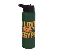 I Love Egypt Pyramids Sunset Design Stainless Steel Insulated Water Bottle