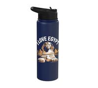 I Love Egypt Sphinx Pyramid Adventure Travel Stainless Steel Insulated Water Bottle