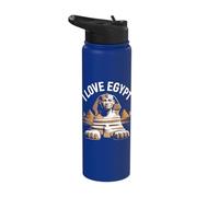 I Love Egypt Sphinx Pyramid Adventure Travel Stainless Steel Insulated Water Bottle