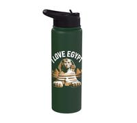 I Love Egypt Sphinx Pyramid Adventure Travel Stainless Steel Insulated Water Bottle
