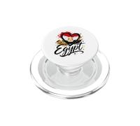 I Love Egypt Vacation Travel Heart Flag Pyramids Souvenir PopSockets PopGrip for MagSafe