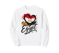 I Love Egypt Vacation Travel Heart Flag Pyramids Souvenir Sweatshirt