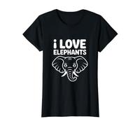 I Love Elephants Animal Conservation Message Value Graphic T-Shirt