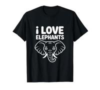 I Love Elephants Animal Conservation Message Value Graphic T-Shirt