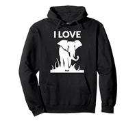 I Love Elephants Wildlife Enthusiast Pullover Hoodie
