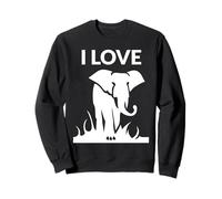 I Love Elephants Wildlife Enthusiast Sweatshirt