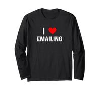 I Love Emailing - Heart Email Work Job Boss Business Write Long Sleeve T-Shirt