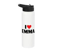 I Love Emma - I Heart Emma Stainless Steel Insulated Water Bottle