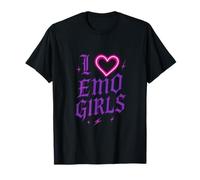 I Love Emo Girls - Gothic Punk Aesthetic T-Shirt