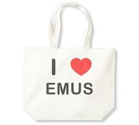 I Love Emus - Natural Cotton Shopping Bag