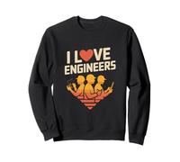 I Love Engineers Appreciation Design Sweatshirt