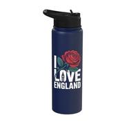 I Love England Rose Big Ben Design Stainless Steel Insulated Water Bottle