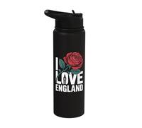I Love England Rose Big Ben Design Stainless Steel Insulated Water Bottle