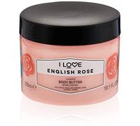 I Love English Rose Body Butter, Luxuriously Scented with Shea Butter & Coconut Oil, Deeply Moisturising & Nourishing Skincare for Soft, Smooth Skin - Vegan-Friendly & Cruelty-Free 330ml