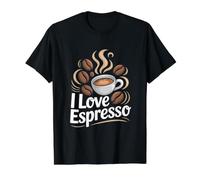 I Love Espresso Coffee Beans Brew Value Graphic T-Shirt, Men, Black, S