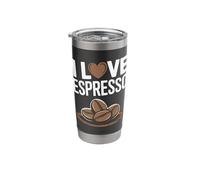 I Love Espresso Coffee Beans Heart Stainless Steel Insulated Tumbler