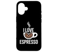 I Love Espresso Coffee Cup Heart Latte Espresso Case for iPhone 16