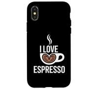 I Love Espresso Coffee Cup Heart Latte Espresso Case for iPhone X/XS