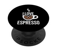 I Love Espresso Coffee Cup Heart Latte Espresso PopSockets Adhesive PopGrip