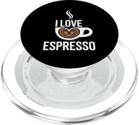 I Love Espresso Coffee Cup Heart Latte Espresso PopSockets PopGrip for MagSafe