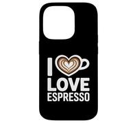 I Love Espresso Heart Cup Coffee Lover Espresso Case for iPhone 14 Pro