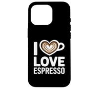 I Love Espresso Heart Cup Coffee Lover Espresso Case for iPhone 16 Pro