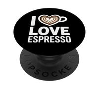 I Love Espresso Heart Cup Coffee Lover Espresso PopSockets Adhesive PopGrip
