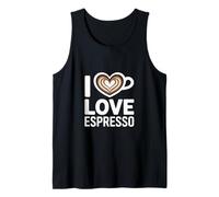 I Love Espresso Heart Cup Coffee Lover Espresso Tank Top
