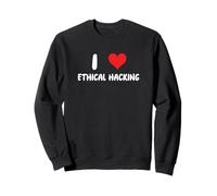I Love Ethical Hacking - Heart - Hack Hacker IT Tech Coding Sweatshirt