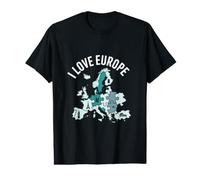 I Love Europe Puzzle Map Architecture Value Graphic T-Shirt