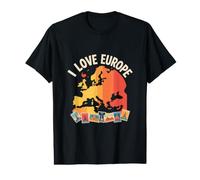 I Love Europe Travel Adventure Souvenir Value Graphic T-Shirt