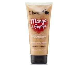 I Love Exfoliating Shower Smoothie Mango & Papaya - Fruity Body Scrub with Natural Particles - Cleanses & Buffs Skin - Vegan-Friendly & Cruelty-Free Shower Gel 200ml