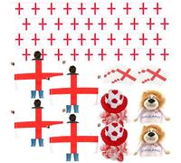 I Love Fancy Dress 18 Piece England Set - Bunting, Flag Capes, Tattoos, Football & Hats in Red | Size: 1 Pack I Love Fancy Dress Red 1 Pack