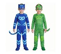 I Love Fancy Dress 2 Pack PJ Masks Costumes - Gecko & Catboy | Size: Medium I Love Fancy Dress Multicolor Medium