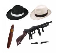 I Love Fancy Dress 4 Piece Gangster Set in White I Love Fancy Dress White