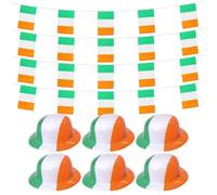 I Love Fancy Dress 6X Irish Flag Bowler Hat & Irish Flag Bunting