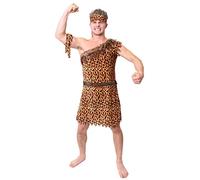 I LOVE FANCY DRESS Adults Caveman Costume Prehistoric Cave Dweller Costume - Tunic. Headband, Armband & Fur Belt (X-Large)