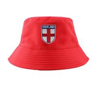 I LOVE FANCY DRESS Adults England Bucket Hat Red - Embroidered Patch Supporter Hat, Unisex Fit - St George's Cross Football Fan Hat for Match-Day, Fan Zone & Pub Garden Funny Hats
