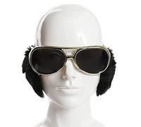 I LOVE FANCY DRESS Adults King of Rock and Roll Accessory Set - Elvis Glasses with Dark Lenses and Black Sideburns - 1960s Sunglasses and Side Burns Rock n Roll Blues Rock Star Elvis the King