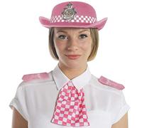I LOVE FANCY DRESS Adults Police Constable WPC Hat with Attached Badge - Womens Police Officer Hat - Perfect For Hen Nights