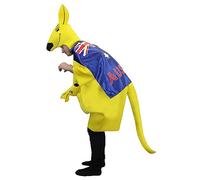I LOVE FANCY DRESS Australian Kangaroo Costume - Kangaroo Costume With Attached Australian Flag Cape - Perfect for Australia Day, Sporting Events and Other Australian Events - Pack Of 2