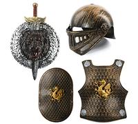 I LOVE FANCY DRESS Childs Armour Set Costume - Bronze Knights Helmet