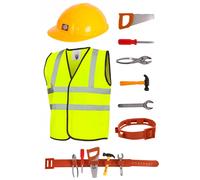 I Love Fancy Dress Childs Builder Costume Set in Yellow | Size: Large I Love Fancy Dress Yellow Large