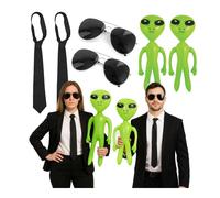 I Love Fancy Dress Couples Secret Agent Accessory Set 6 Pcs I Love Fancy Dress Multicolor