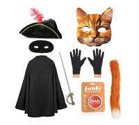I Love Fancy Dress Deluxe Cat Bandit Costume - 8 Pcs - With Thin Tail I Love Fancy Dress Multicolor